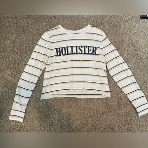 Striped Long Sleeve Crop Top